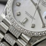 Đồng Hồ Rolex Day-Date Mặt MOP Chế Tác Đính Kim Cương Moissanite 36mm (2)