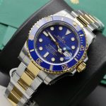 Đồng Hồ Rolex Submariner Mặt Xanh Blue Chế Tác Bọc Vàng Thật 40mm (2)