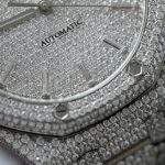 Đồng Hồ Audemars Piguet 15400 Chế Tác Full Kim Cương Moissanite Hong Kong 41mm (2)