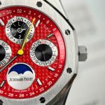 Đồng Hồ Audemars Piguet Replica 11 Royal Oak Chronogarph 26574ST Mặt Số Màu Đỏ 41mm (2)