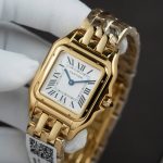 Đồng Hồ Cartier Panthere WGPN0009 Replica 11 Mạ Vàng Gold Mặt Trắng 27x37mm (2)