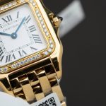 Đồng Hồ Cartier Panthere WJPN0015 Mặt Trắng Chế Tác Vành Kim Cương Moissanite 27x37mm (2)