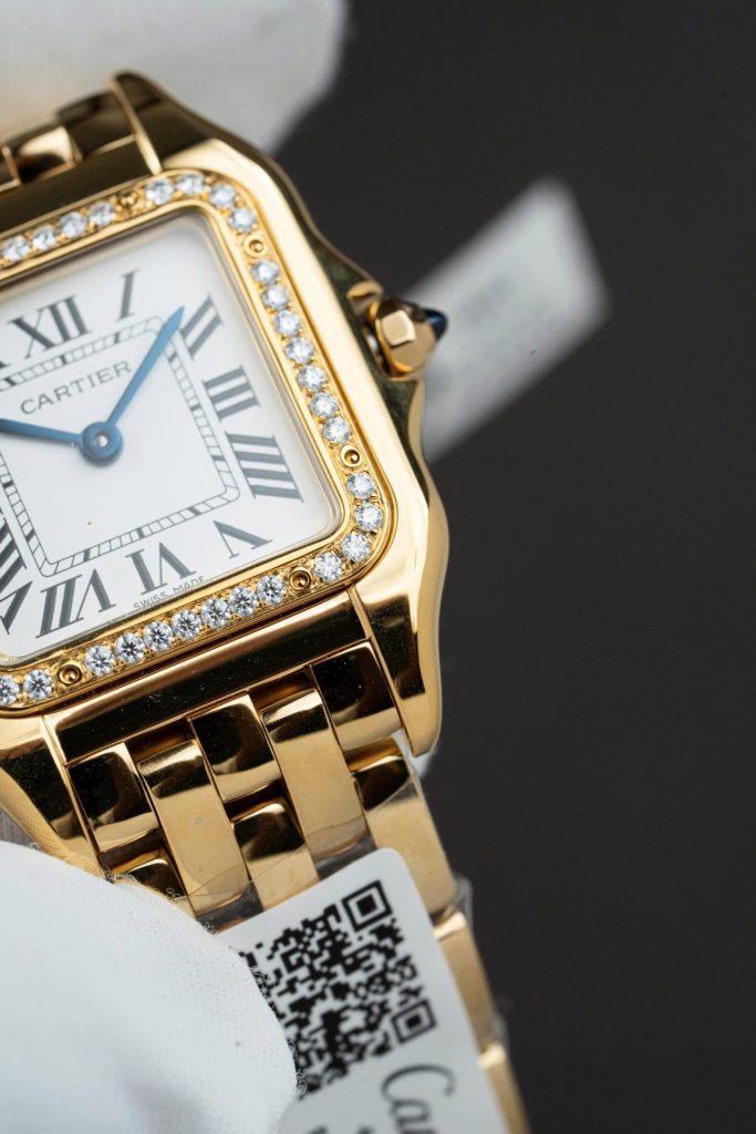 Đồng Hồ Cartier Panthere WJPN0015 Mặt Trắng Chế Tác Vành Kim Cương Moissanite 27x37mm (2)