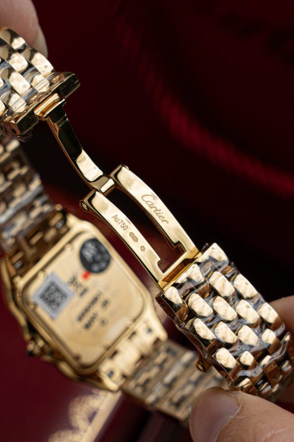 Đồng Hồ Cartier Panthere WJPN0015 Mặt Trắng Chế Tác Vành Kim Cương Moissanite 27x37mm (2)