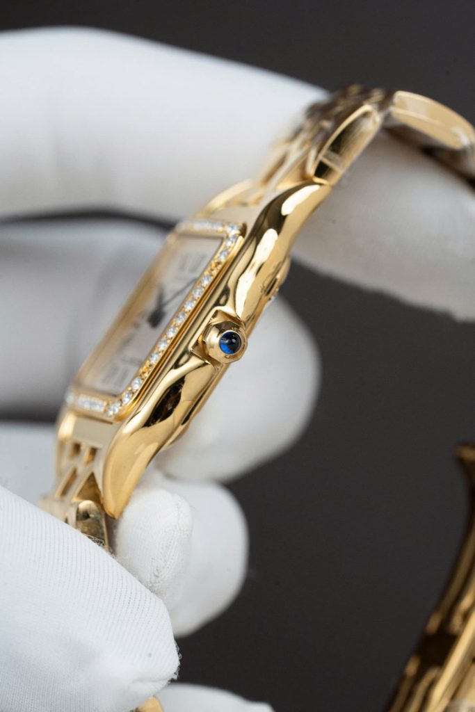 Đồng Hồ Cartier Panthere WJPN0015 Mặt Trắng Chế Tác Vành Kim Cương Moissanite 27x37mm (2)