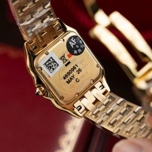 Đồng Hồ Cartier Panthere WJPN0015 Mặt Trắng Chế Tác Vành Kim Cương Moissanite 27x37mm (2)
