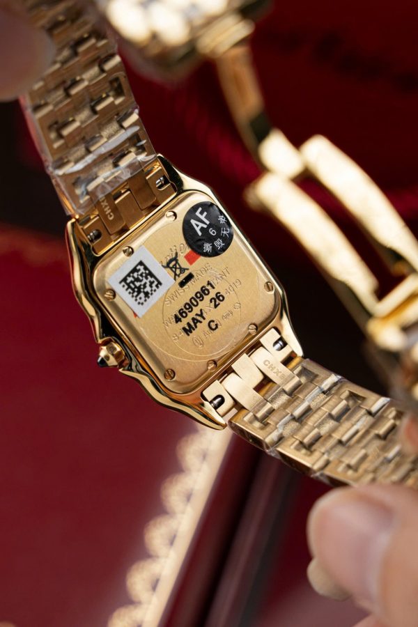 Đồng Hồ Cartier Panthere WJPN0015 Mặt Trắng Chế Tác Vành Kim Cương Moissanite 27x37mm (2)