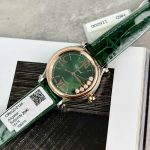 Đồng Hồ Chopard Chế Tác Happy Sport Mặt Đá Xoay Máy Cơ Nữ Màu Xanh Lá Cây 36mm (2)
