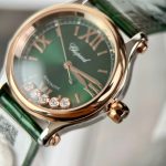 Đồng Hồ Chopard Chế Tác Happy Sport Mặt Đá Xoay Máy Cơ Nữ Màu Xanh Lá Cây 36mm (2)