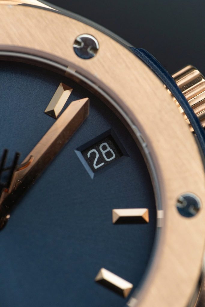 Đồng Hồ Hublot Replica 11 Classic Fusion King Gold Mặt Xanh Blue 33mm (2)