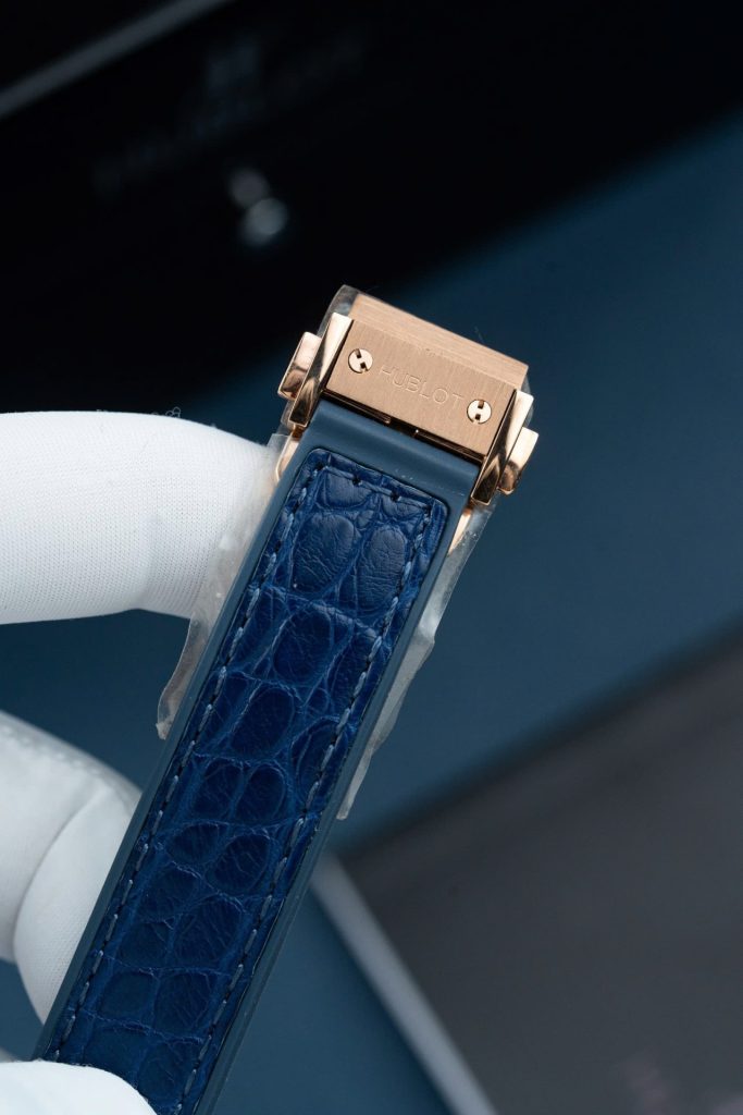 Đồng Hồ Hublot Replica 11 Classic Fusion King Gold Mặt Xanh Blue 33mm (2)