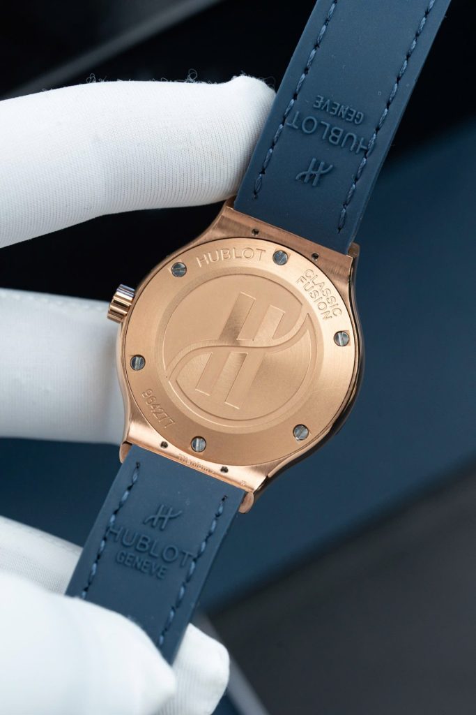 Đồng Hồ Hublot Replica 11 Classic Fusion King Gold Mặt Xanh Blue 33mm (2)