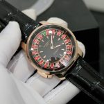 Đồng Hồ Jacob & Co Casino Roulette Rep 11 Cao Cấp Nhất Dây Da Đen 44mm (1)