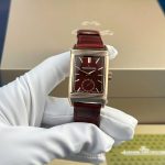 Đồng Hồ Jaeger LeCoultre Chế Tác Vỏ Mạ Vàng Hồng Dây Da Nhà Máy MG 27.4×45 (2)