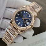 Đồng Hồ Nam Rolex Day-Date Mặt Xanh Chế Tác Trọng Lượng 186Gram Bọc Vàng Thật 40mm (2)