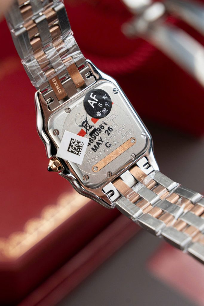 Đồng Hồ Nữ Cartier Panthere WSPN007 Chế Tác Demi Vàng Hồng Viền Đính Moissanite 27x37mm (2)