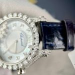 Đồng Hồ Nữ Chopard Chế Tác Đính Kim Cương Moissanite Hong Kong 34mm (1)