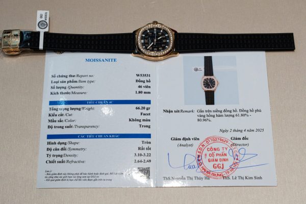 Đồng Hồ Nữ Patek Philippe Aquanaut 5067 Đính Moissanite Nhà Máy PPF Chế Tác 35,6mm (13)