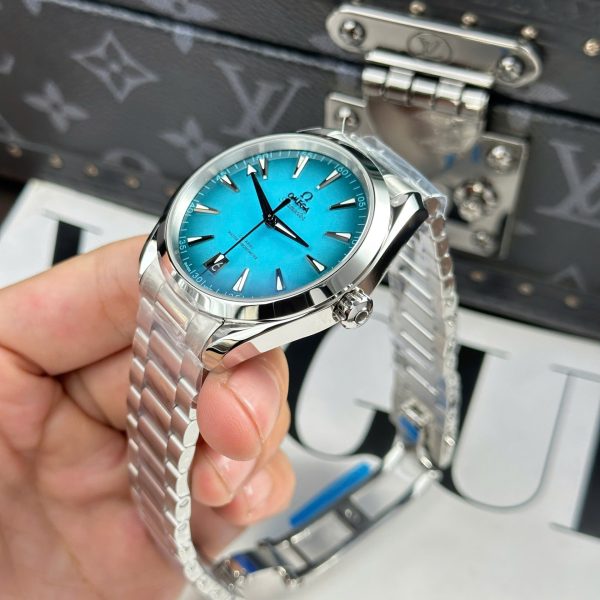 Đồng Hồ Omega Seamaster Co-Axial Replica 11 Mặt Xanh Blue Nhà Máy VS 41mm (2)