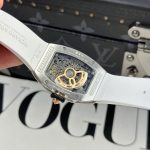 Đồng Hồ Richard Mille RM07-01 Nữ Đính Đá Dây Cao Su Màu Trắng Nhà Máy ZF 36mm (3)