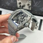 Đồng Hồ Richard Mille Replica 11 RM055 Bubba Watson Grey Ceramic Dây Cao Su Nhà Máy ZF 42.7x49 (1)