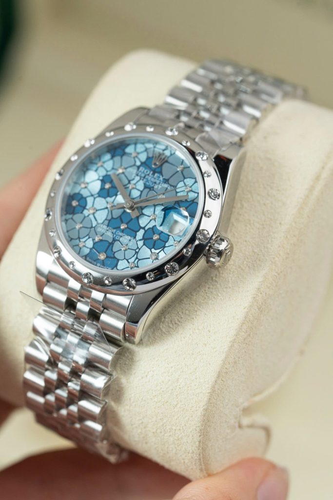 Đồng Hồ Rolex DateJust Lady 278344 Replica 11 Mặt Hoa Viền Đính Đá 31mm (2)