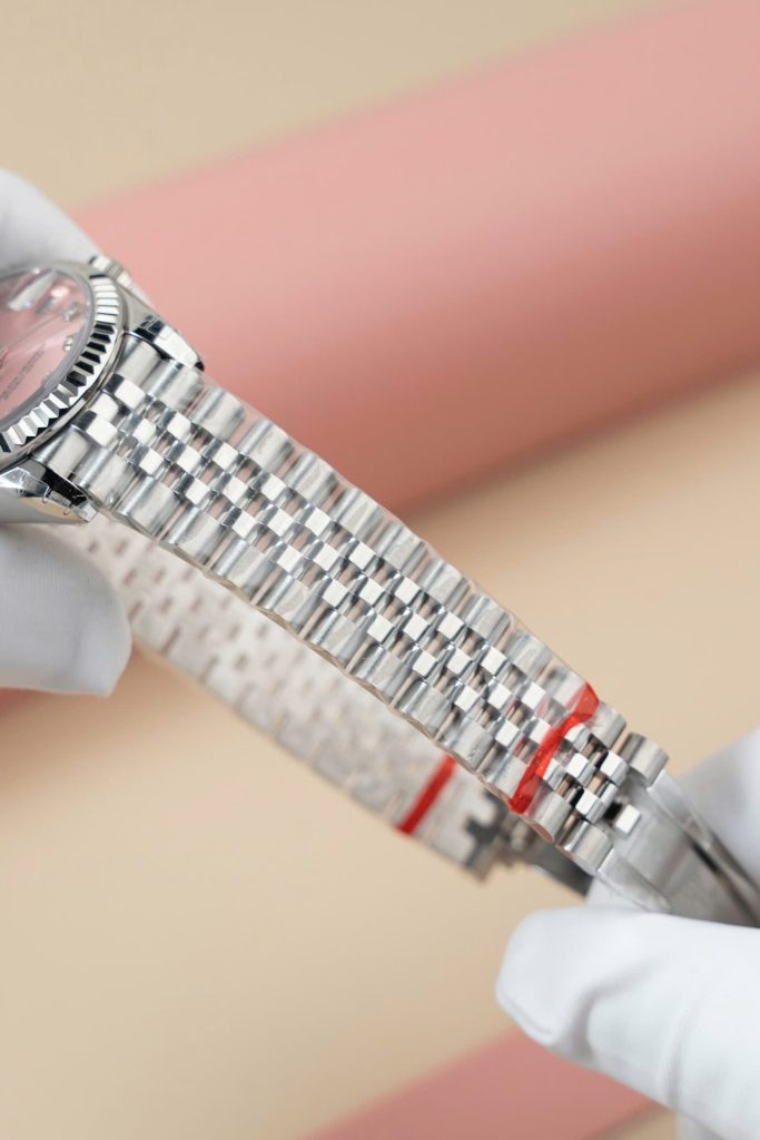 Đồng Hồ Rolex DateJust Lady Replica 11 Mặt Hồng Cọc Số Đính Đá 31mm (2)