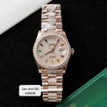 Đồng Hồ Rolex Day-Date 128395TBR Chế Tác Bọc Vàng Thật Đính Full Kim Cương Moissanite 36mm (1)