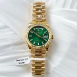Đồng Hồ Rolex Day-Date Chế Tác Mặt Xanh Lá Cây Trọng Lượng 160gram Bọc Vàng Thật 36mm (2)