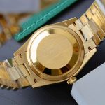 Đồng Hồ Rolex Day-Date Chế Tác Mặt Xanh Ombre Bọc Vàng Thật + Đính Kim Cương Moissanite 36mm (2)