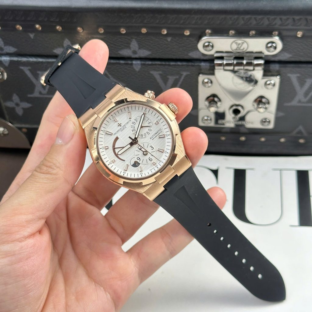 Đồng Hồ Vacheron Constantin Replica 11 Overseas Dual Time 47450 Mạ Vàng Hồng Xưởng 9F 42mm (2)