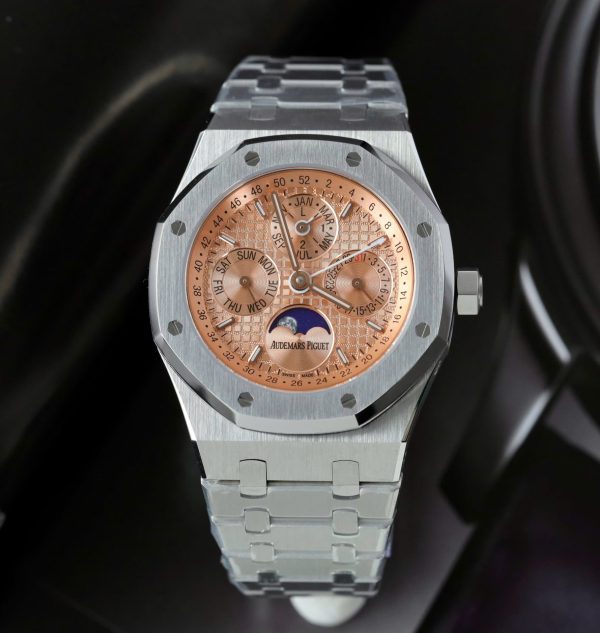 Đồng Hồ Audemars Piguet 26574 Replica Cao Cấp Mặt Cá Hồi Dây Kim Loại 41mm (2)