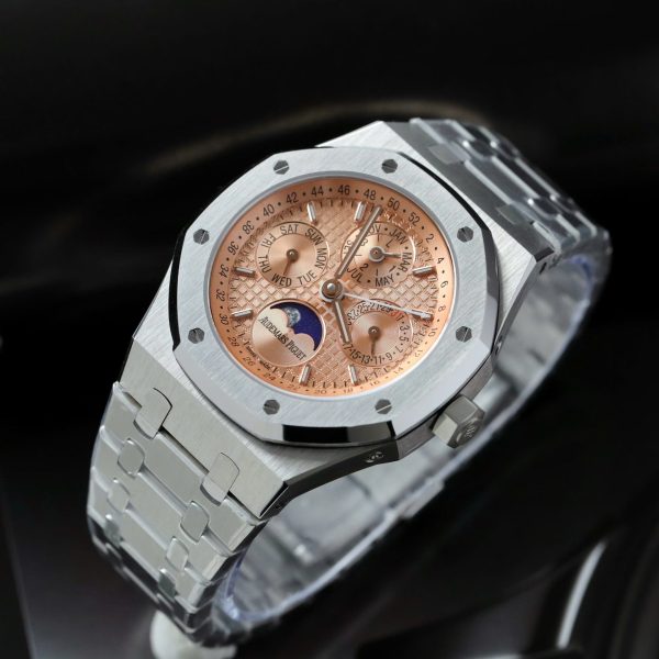 Đồng Hồ Audemars Piguet 26574 Replica Cao Cấp Mặt Cá Hồi Dây Kim Loại 41mm (2)