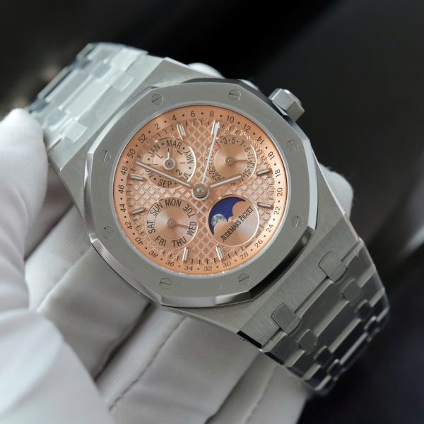 Đồng Hồ Audemars Piguet 26574 Replica Cao Cấp Mặt Cá Hồi Dây Kim Loại 41mm (2)