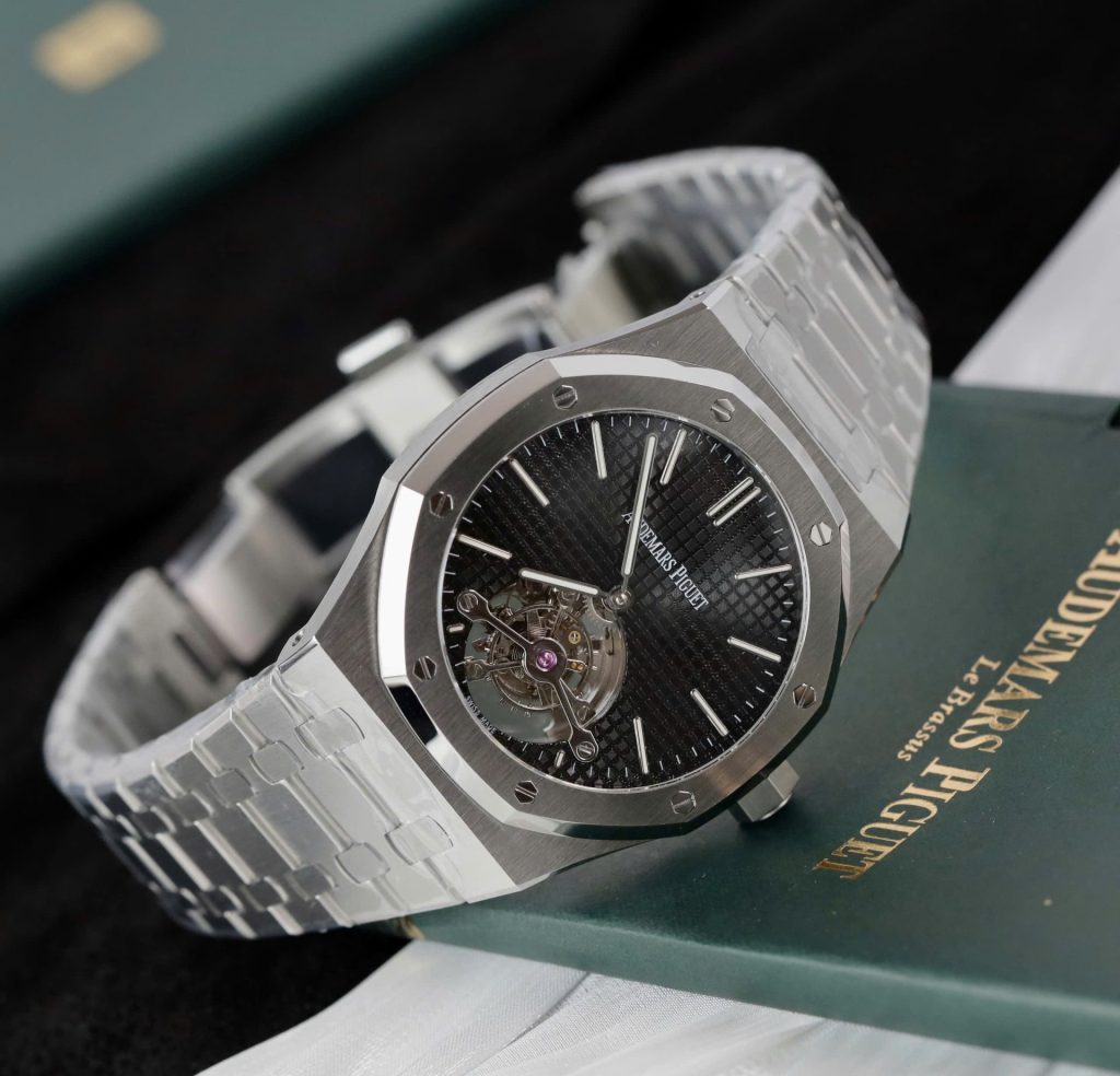 Đồng Hồ Audemars Piguet Chế Tác Royal Oak Tourbillon 26512ST Mặt Đen 41mm (2)