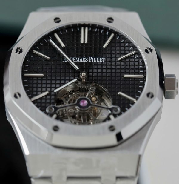 Đồng Hồ Audemars Piguet Chế Tác Royal Oak Tourbillon 26512ST Mặt Đen 41mm (2)