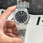 Đồng Hồ Audemars Piguet Royal Oak 15400ST Replica 11 Mặt Đen Dây Kim Loại Xưởng APS 41mm (2)
