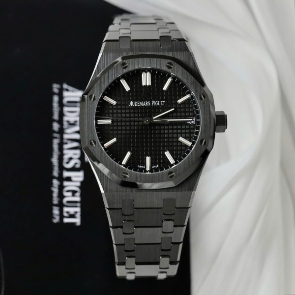 Đồng Hồ Audemars Piguet Royal Oak 15500 Chế Tác Gốm Đen Nhà Máy APS 41mm (12)