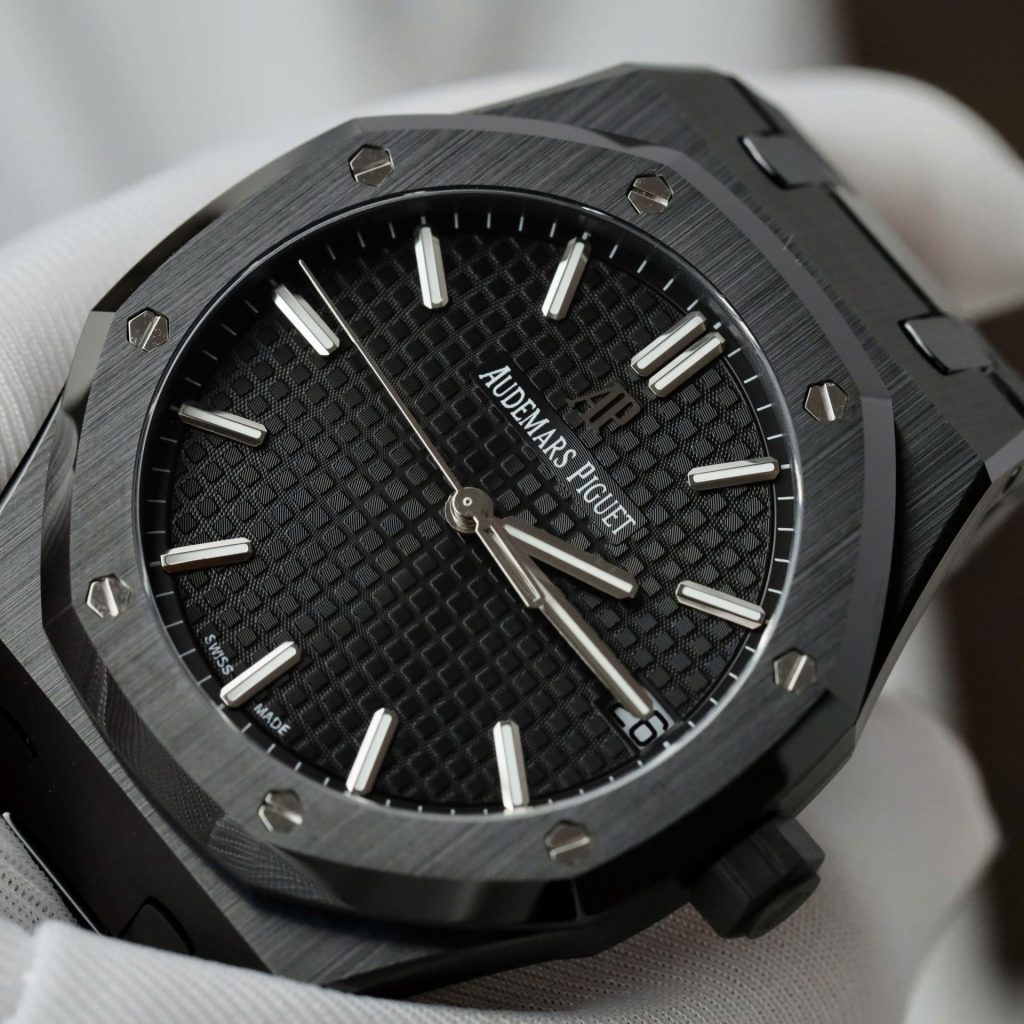 Đồng Hồ Audemars Piguet Royal Oak 15500 Chế Tác Gốm Đen Nhà Máy APS 41mm (12)