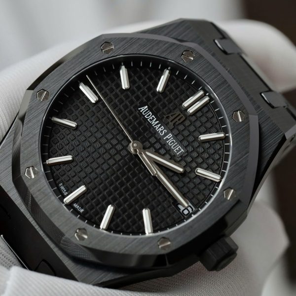 Đồng Hồ Audemars Piguet Royal Oak 15500 Chế Tác Gốm Đen Nhà Máy APS 41mm (12)
