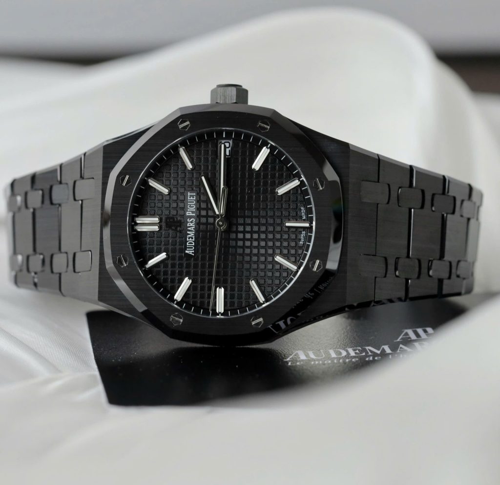 Đồng Hồ Audemars Piguet Royal Oak 15500 Chế Tác Gốm Đen Nhà Máy APS 41mm (12)