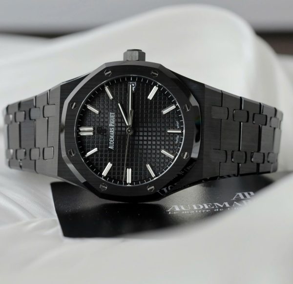 Đồng Hồ Audemars Piguet Royal Oak 15500 Chế Tác Gốm Đen Nhà Máy APS 41mm (12)