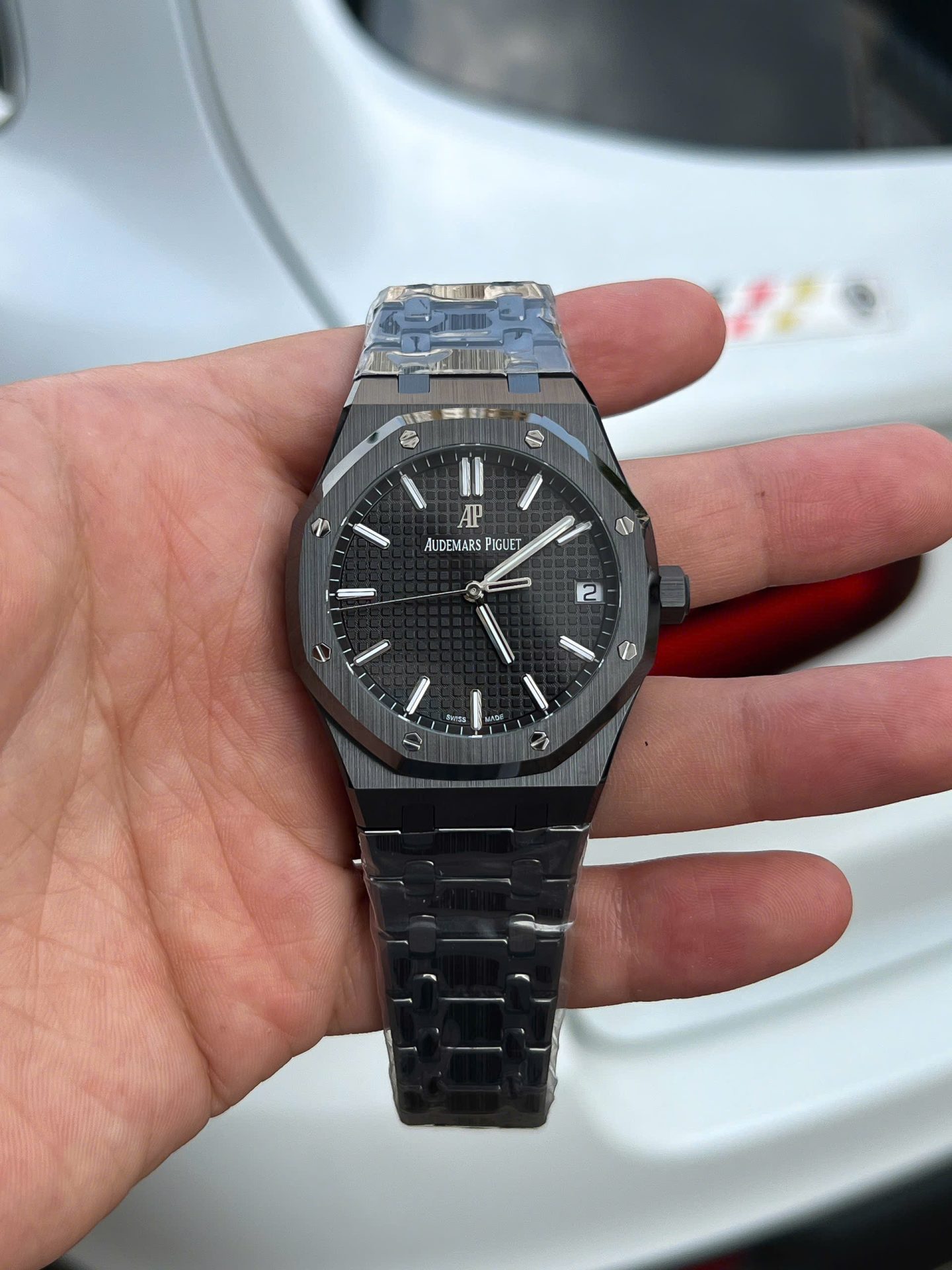 Đồng Hồ Audemars Piguet Royal Oak 15500 Chế Tác Gốm Đen Nhà Máy APS 41mm (2)