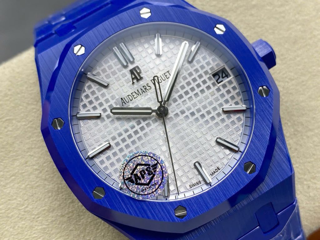 Đồng Hồ Audemars Piguet Royal Oak 15500 Chế Tác Gốm Xanh Nhà Máy APS 41mm (11)