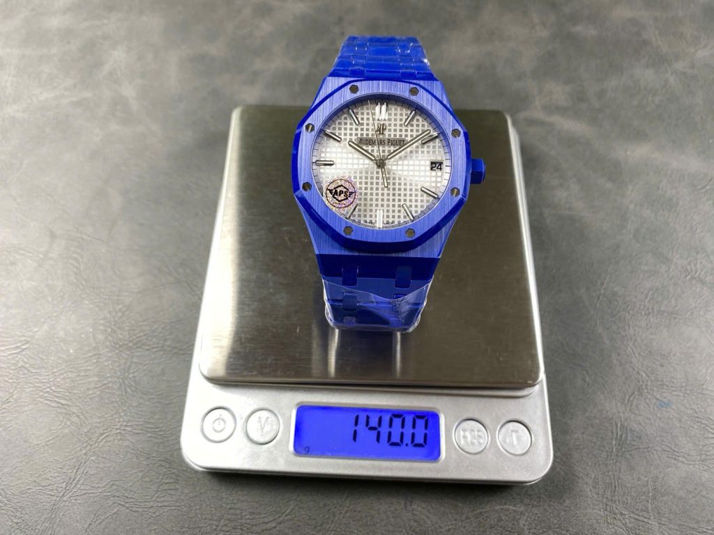 Đồng Hồ Audemars Piguet Royal Oak 15500 Chế Tác Gốm Xanh Nhà Máy APS 41mm (11)