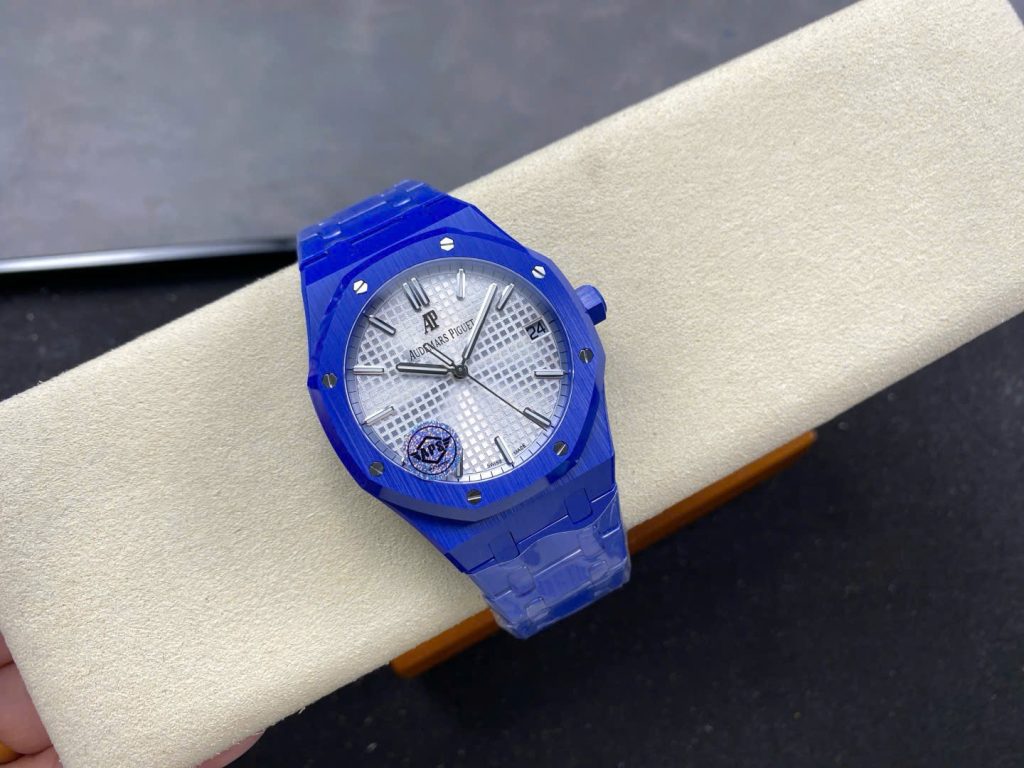 Đồng Hồ Audemars Piguet Royal Oak 15500 Chế Tác Gốm Xanh Nhà Máy APS 41mm (11)
