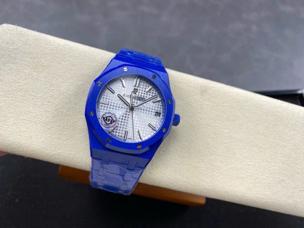 Đồng Hồ Audemars Piguet Royal Oak 15500 Chế Tác Gốm Xanh Nhà Máy APS 41mm (11)