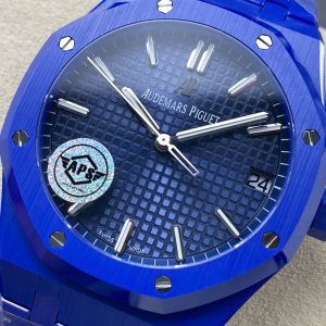 Đồng Hồ Audemars Piguet Royal Oak 15500 Gốm Xanh Replica 11 Nhà Máy APS 41mm (9)