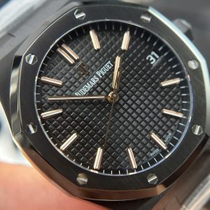 Đồng Hồ Audemars Piguet Royal Oak 15500 Replica 11 Màu Đen Nhà Máy F1 41mm (2)