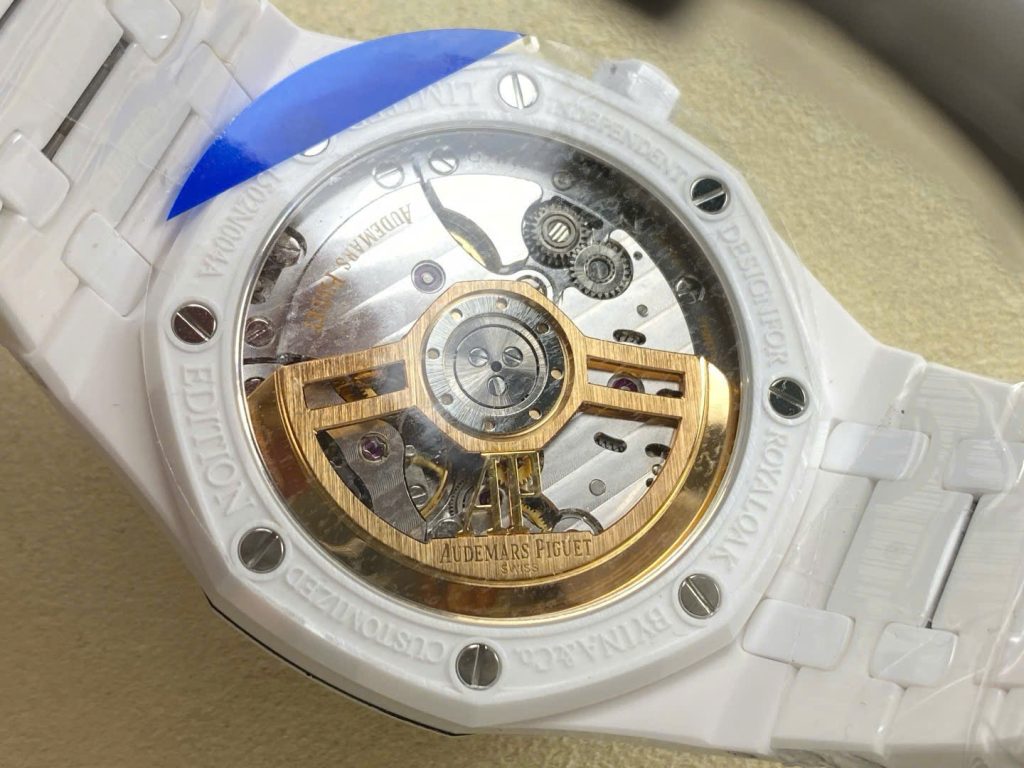 Đồng Hồ Audemars Piguet Royal Oak 15500 Replica Cao Cấp Gốm Trắng Xưởng APS 41mm (1)